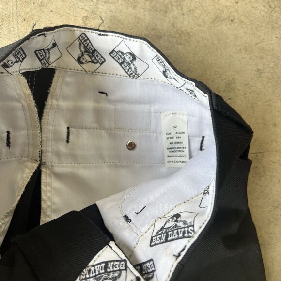 Vintage Y2K Ben Davis Black Wide Baggy Rap Pants Trousers 32 - Picture 3 of 3